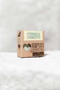 Zeep met zeezout Citronella & eucalyptus (hart) 125gr
